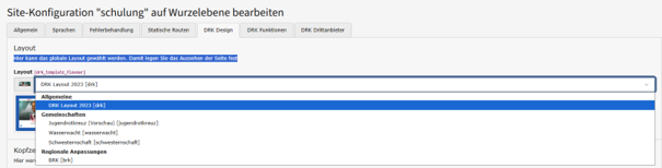 Musterseiten-Template auswählen